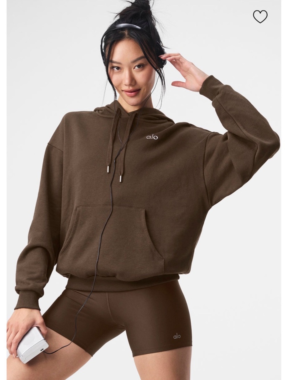 ALO Yoga Accolade Espresso  Hoodie with Drawstring